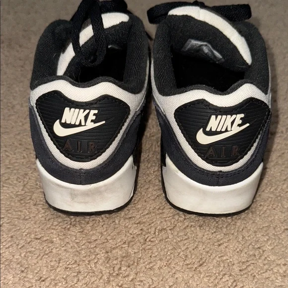 Nike Air Max 90s Women's Black and White Sneakers - Picture 4 of 6